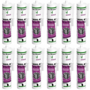 Zestaw 12szt karton Akryl Den Braven W biały 280 ml